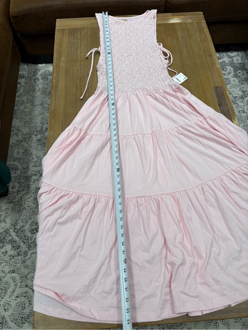 Free People Blush Pink Sleeveless Tiered Maxi Dress - Picture 8 of 10